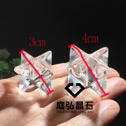 天然白水晶梅尔卡巴水晶能量装饰品节日礼物手伴礼