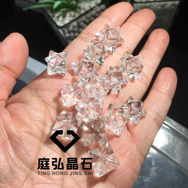 天然白水晶梅尔卡巴水晶能量装饰品节日礼物手伴礼